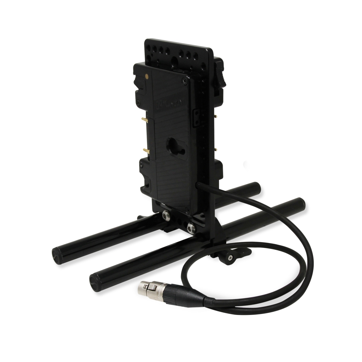 Picture of Core SWX CSW-RM-GPTA-XLR 15 mm Rail Mount Cheese Plate with Hotswap 3-Stud Battery Adapter & 18 in. 4P XLR