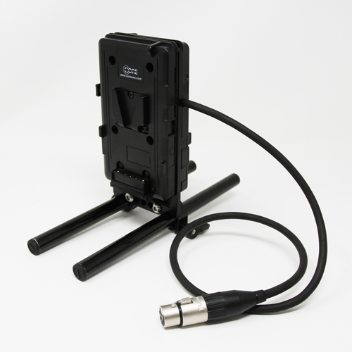 Picture of Core SWX CSW-RM-GPTS-XLR 15 mm Rail Mount Cheese Plate with Hotswap V Mount Battery Adapter & 18 in. 4P XLR