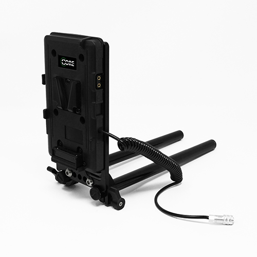 Picture of Core SWX CSW-RMV-BMPC4 15 mm Rail Mount Cheese Plate with V Mount Battery Plate 10 in. 2-Pin Coil Cable for Blackmagic Pocket 4K & 6K