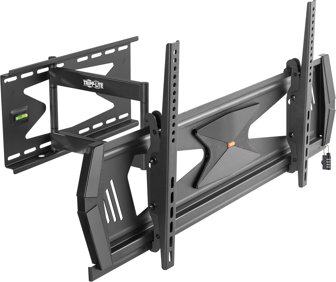Tripp Lite TRL-DWMSC3780MUL Heavy-Duty Full-Motion Security TV Wall Mount for Flat or Curved TVs, Black - 37 to 80 in -  Interex By Tripp-Lite