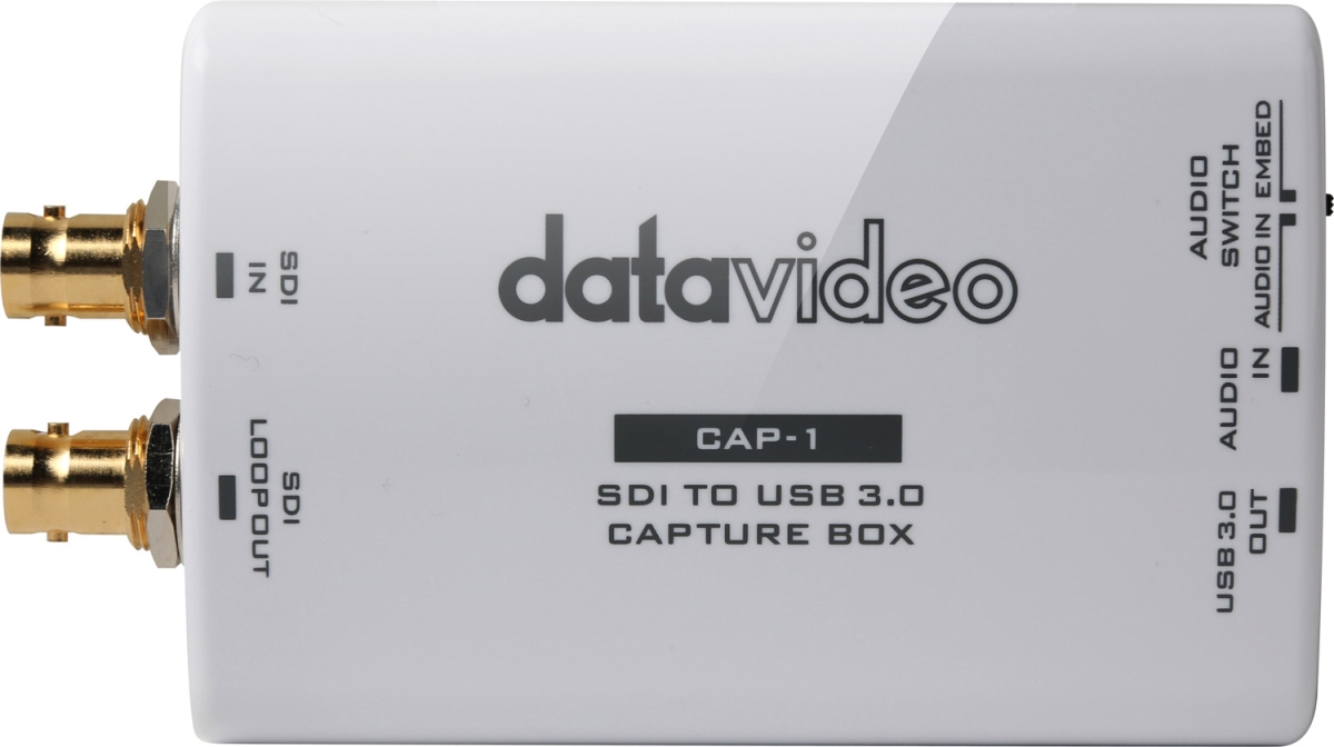 Picture of Datavideo DV-CAP-1 Plug & Play SDI to Micro B USB 3.0 Capture Box - USB Up to 350Mbps