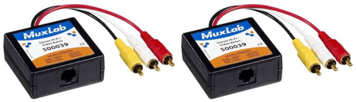 Picture of MuxLab MUX-500039-2PK Stereo Hi-Fi Video Balun - Pack of 2