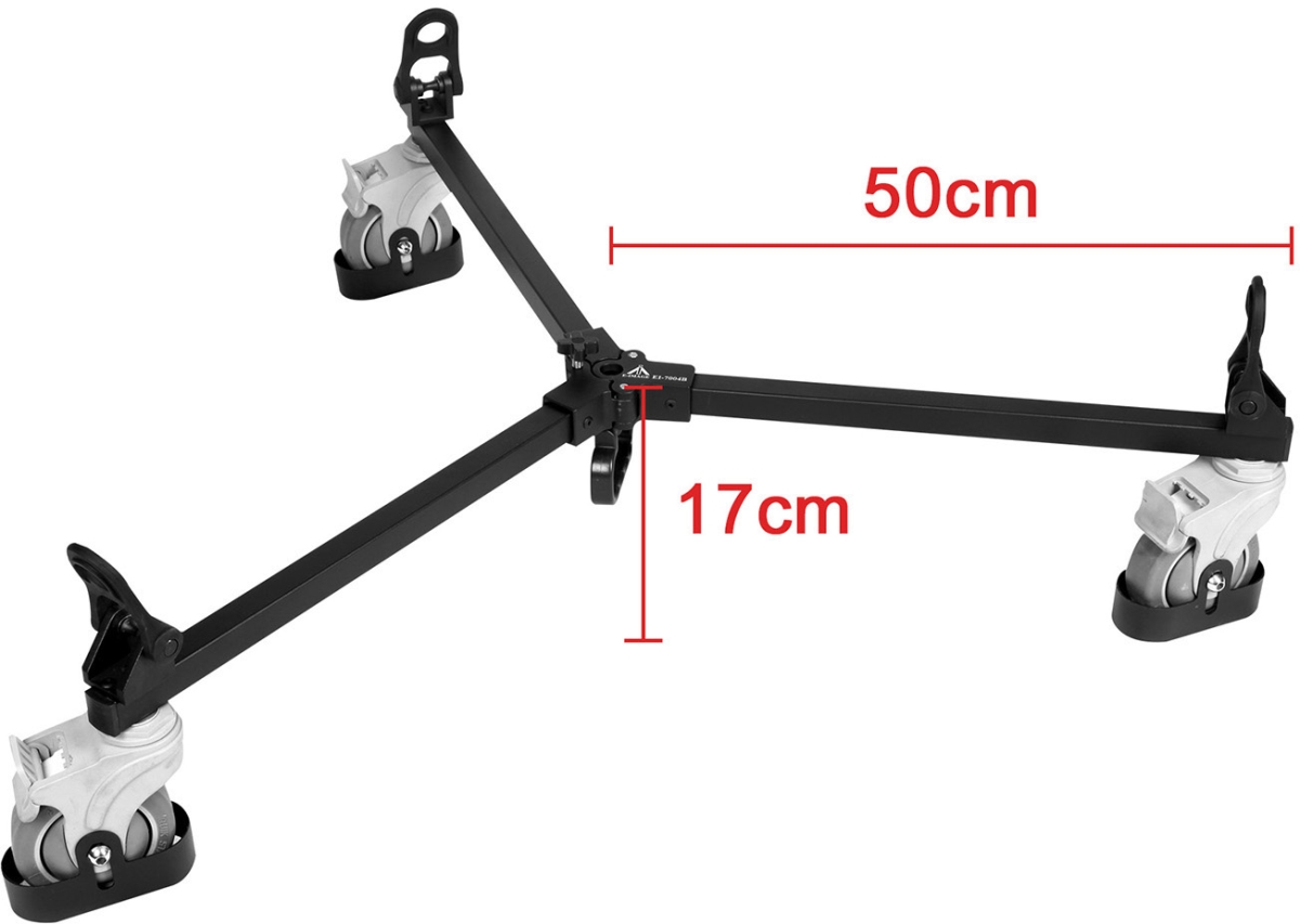 Picture of Eimage IKAN-EI-7004B Universal Middleweight Tripod Dolly with Cable Guards 132 lbs Payload