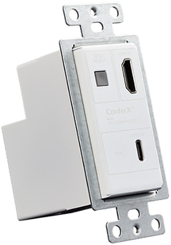 APR-AC-CXWPUSBCT USB-C & HDMI Wall Plate Transmitter via HDBaseT Cable - White