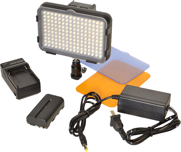 Picture of Bescor Video Accessories BES-XT160M1 Photon Mark 1 On-Camera Light Kit with Photon Light&#44; LINPF Battery&#44; LIC74 Auto Charger & AC12V2 Power Supply