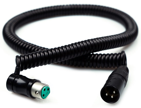 REM-CAXJCOILLPF 2-7 ft. XLR3F to XLR3M Balanced Coiled Jumper Cable