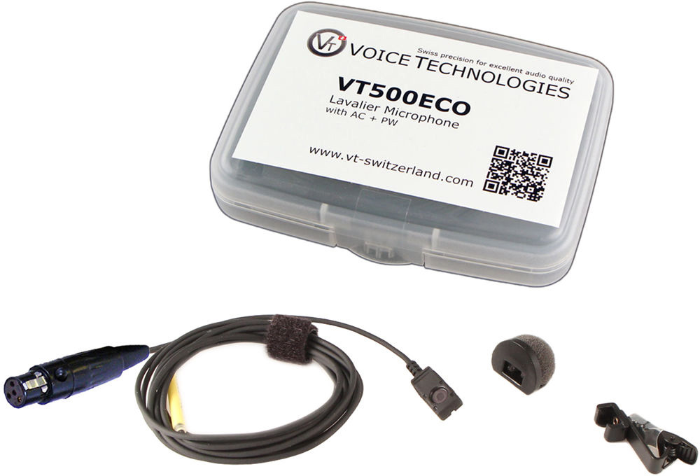 VT-VT0653 Mini Lav Mic Kit with TA4F for Shure, Black