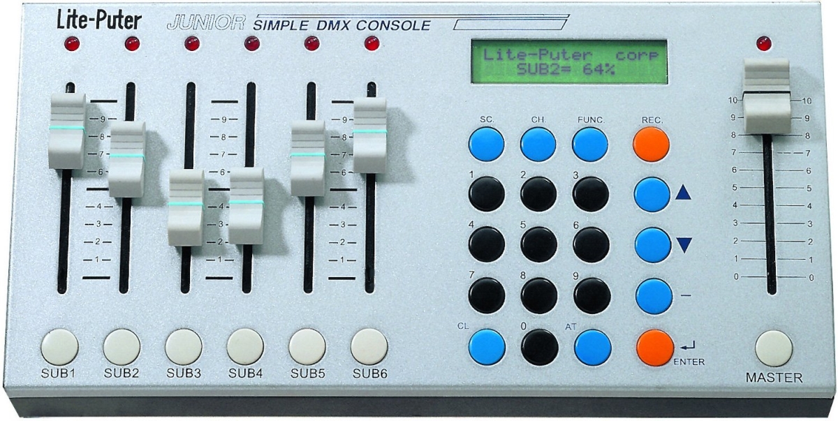 IKAN-JUNIOR 6-Channel Compact DMX Console with Scene Recall, White