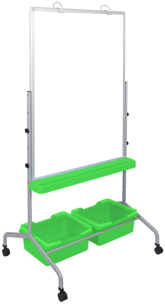 LUX-MB3040WBIN 69 in. Classroom Chart Stand with Storage Bins