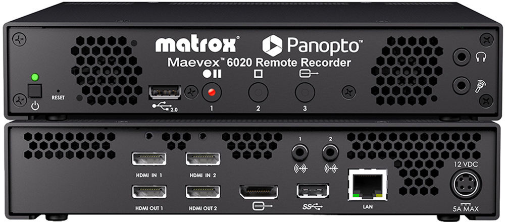Picture of Matrox MTX-MVX-RR6020-P Maevex 6020 Panopto-Certified Live Streaming Remote Recorder Appliance