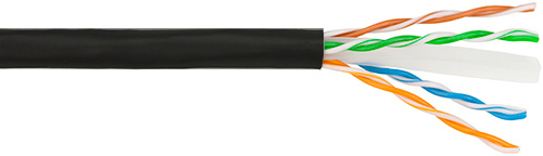 1000 ft. Riser Rated Shielded Cat6 550MHz STP Cable, Black