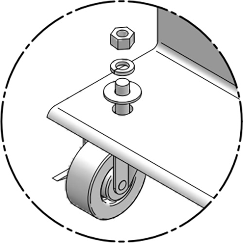 DC4R Casters for DC4R Racks with an 800 lbs Capacity