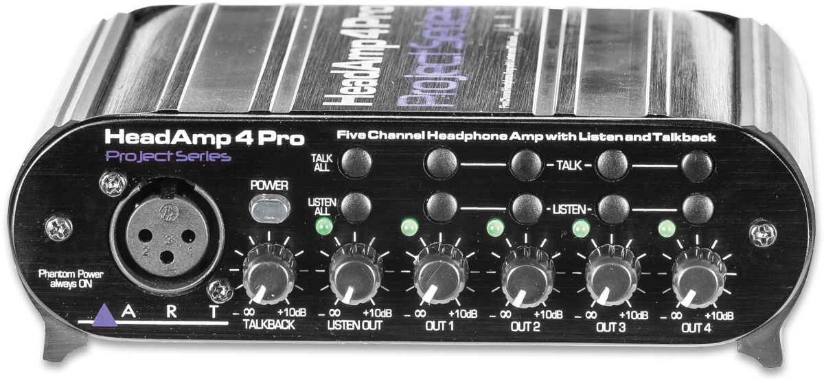 Picture of Applied Research & Technology ART-HEADAMP4PRO Professional 5 Channel Stereo Headphone Amplifier with Talkback