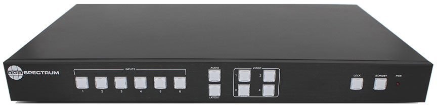 4 Window System with 6 Video Inputs Up to 4Kp60 Input & Output HDCP 2.2 & 1.4b Systems