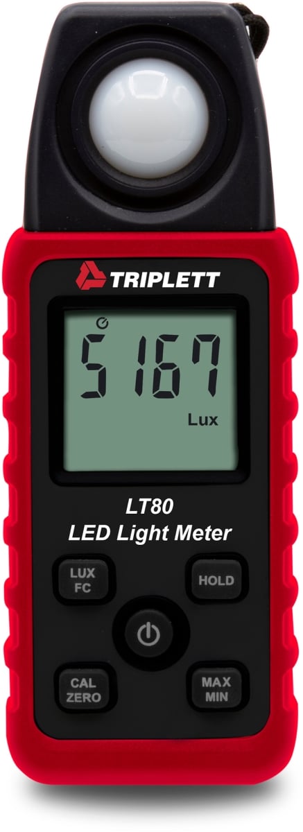 TRIPL-LT80-NIST LED Light Meter with Light Sources up to 40000 FC with Traceability to NIST, White