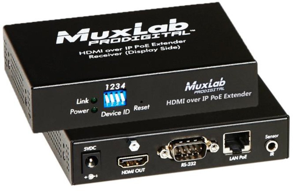 Picture of Muxlab MUX-500754-RX Video Wall HDMI Over IP PoE Receiver