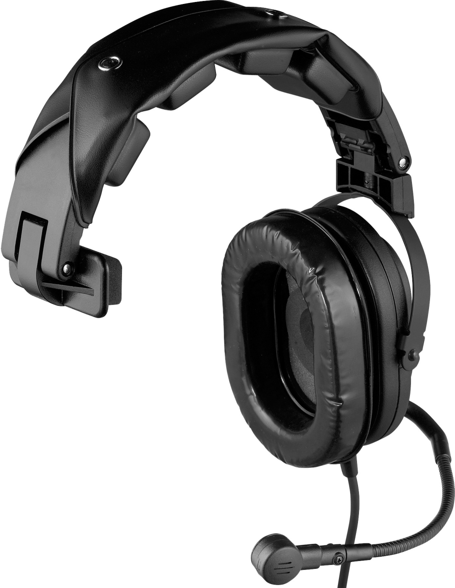 Picture of RTS Intercoms TX-HR-1-A4F Single-Sided Full Cushion Medium Weight Noise Reduction Headset with A4F Connector