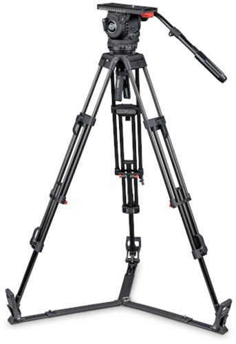 Head System with ENG 2D Aluminum Tripod & Ground Spreader