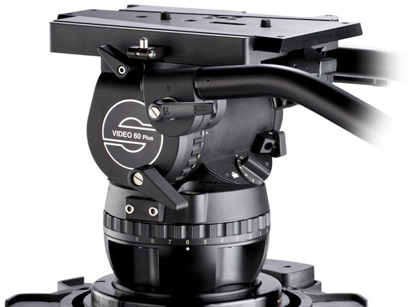 Picture of Sachtler SACH-6001 115 m Video 60 Plus Studio Fluid Head with V-Plate & Two Pan Bars