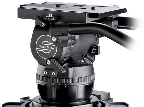 Sachtler SACH-6001 115 m Video 60 Plus Studio Fluid Head with V-Plate & Two Pan Bars