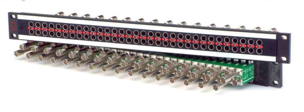 Picture of AVP MFG & Supply AV-D232E2-AM75BZ 2 RU Midsize Patch Panel with 32 AVP-AM75 with Non-Normaled & Terminating Jacks