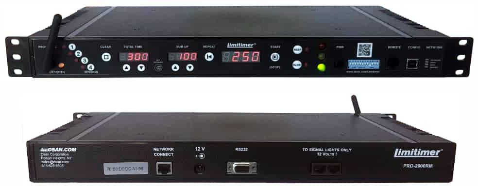 DSA-PRO-2000RM Limitimer 1U Rackmount Bluetooth Wireless Transceiver with Configurable Ethernet Port -  Azden