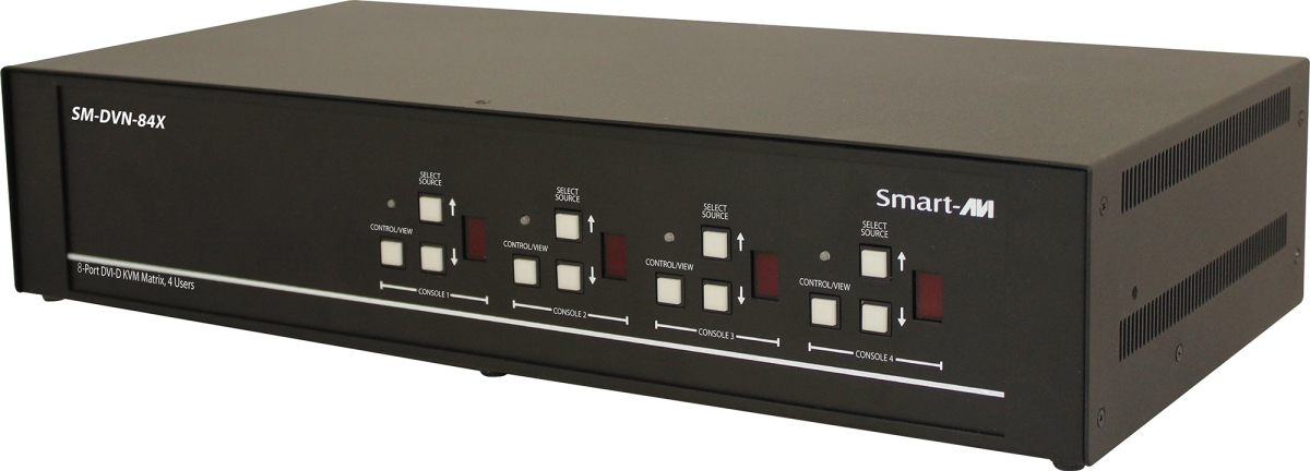 SAVI-SM-DVN-84X Matrix KVM Switch with Audio & USB 2.0 Support & 8 Port for 4 Users