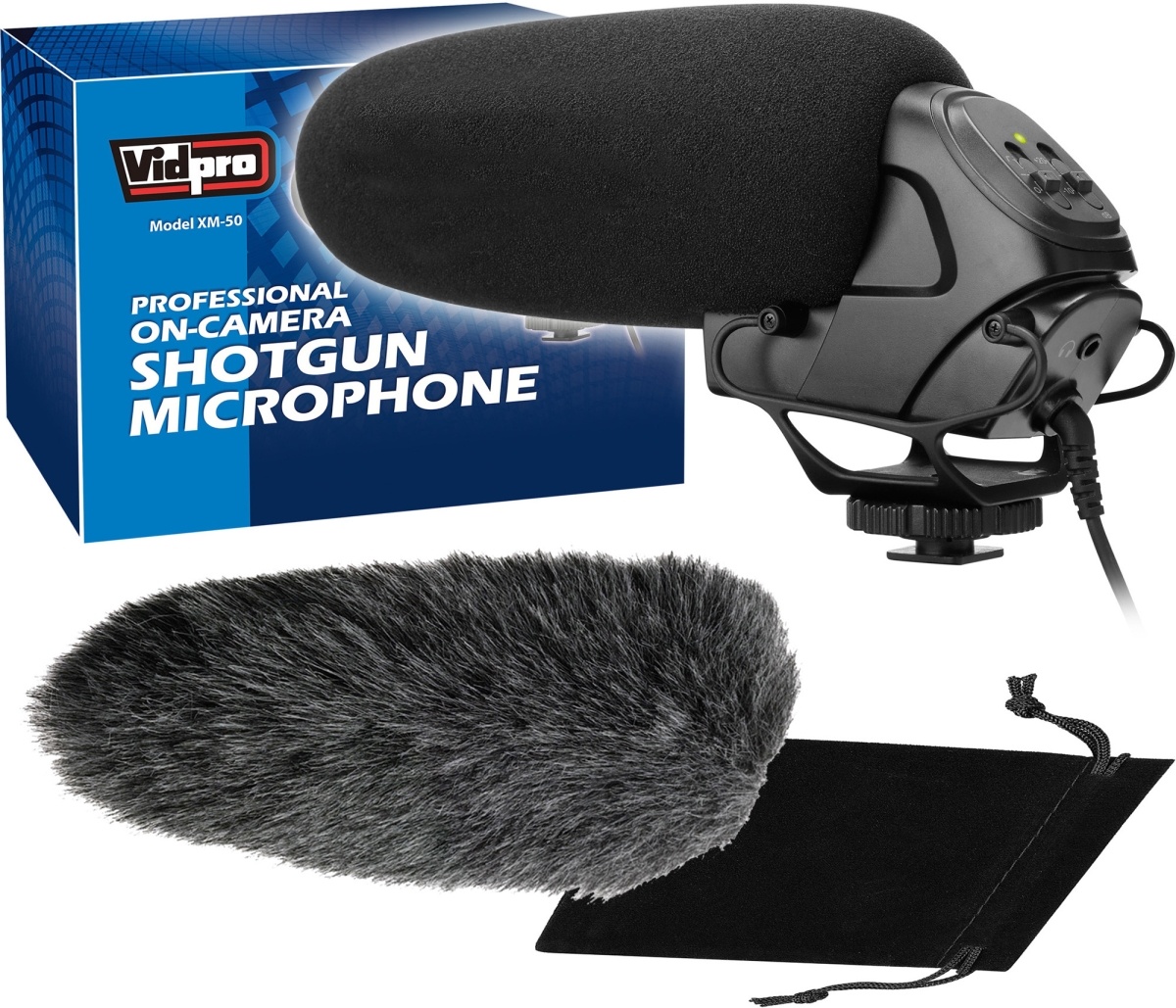 VDP-XM-50 Professional On-Camera Condenser Shotgun Video Microphone -  Vidpro