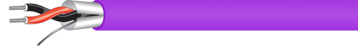 1000 ft. 1P 22G Stranded Shielded Miniature Line Level Audio Cable, Violet