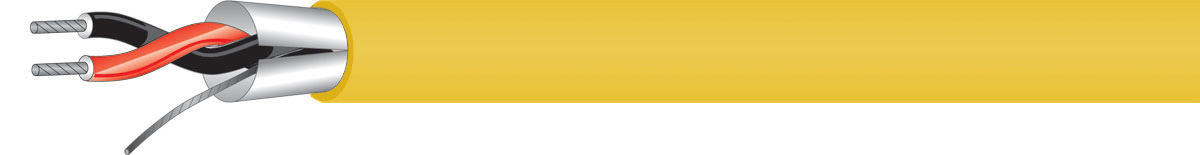 1000 ft. 1P 22G Stranded Shielded Miniature Line Level Audio Cable, Yellow