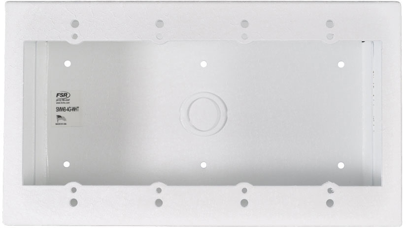 4 Gang Surface Mount Gang Box, White