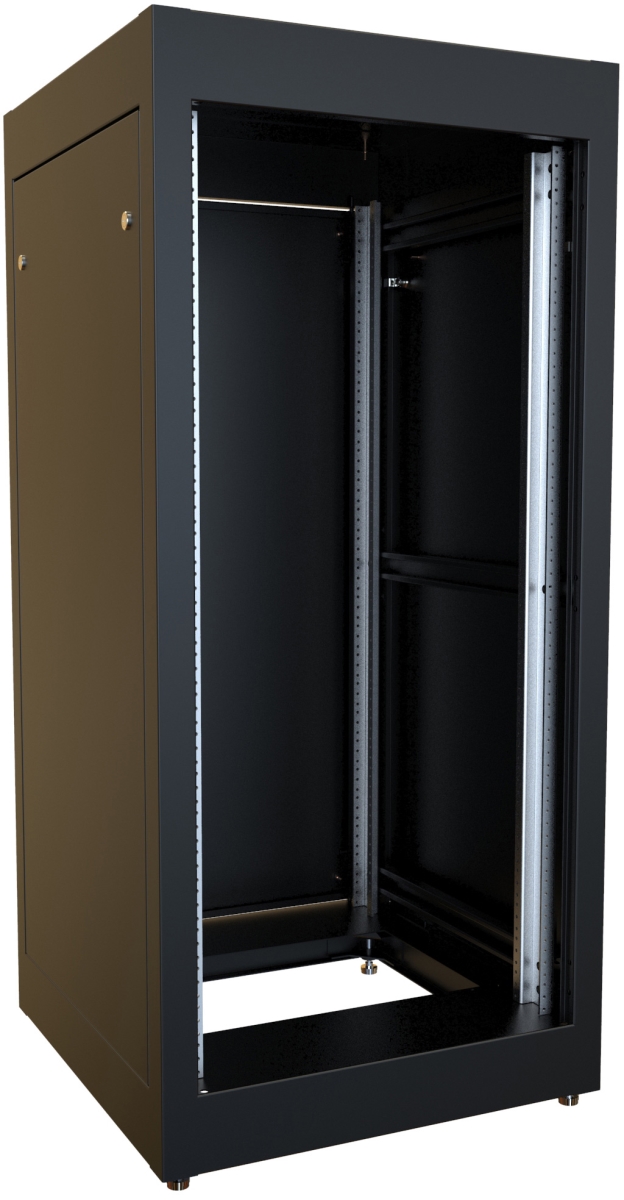 Picture of Hammond Manufacturing C2RR194223BK1 19 x 42 x 23 in. 24U C2 Rapid Rack Equipment Storage Cabinet, Black