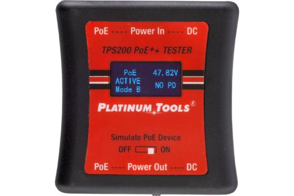 PLAT-TPS200C 5.5 mm TPS200C Dual RJ45 DC Jack PoE Tester