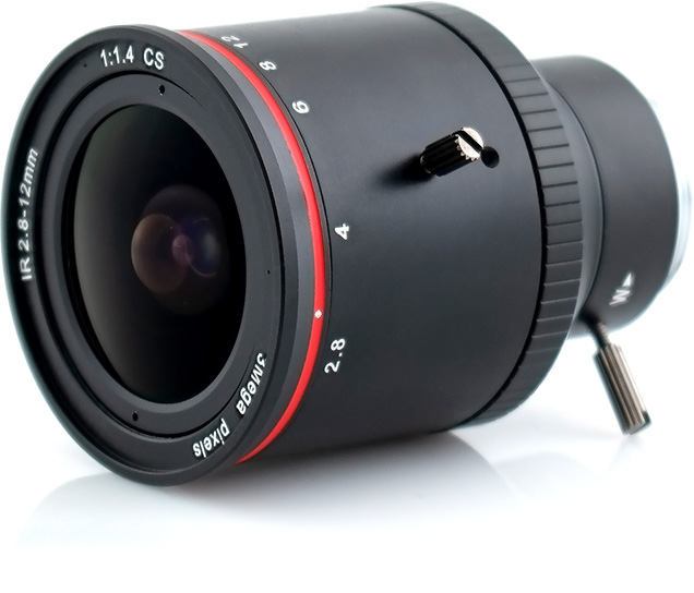 Picture of Aida Imaging AIDA-CS-2812V 2.8-12 mm HD Varifocal Manual Iris CS Mount Lens
