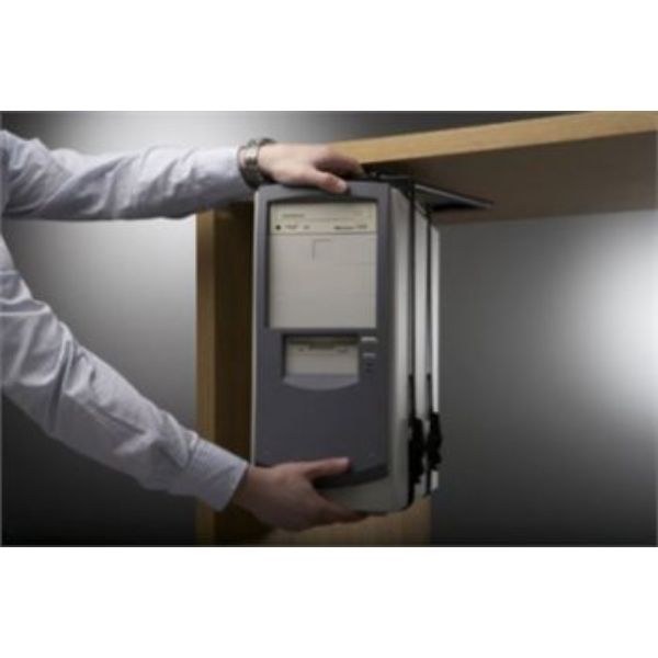 CPU-72SN CPU Under Desk Mount with Slide Out & Swivel Access, Silver