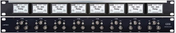 -LMPR01 Rack Mount for Up to 8 Relay, Black