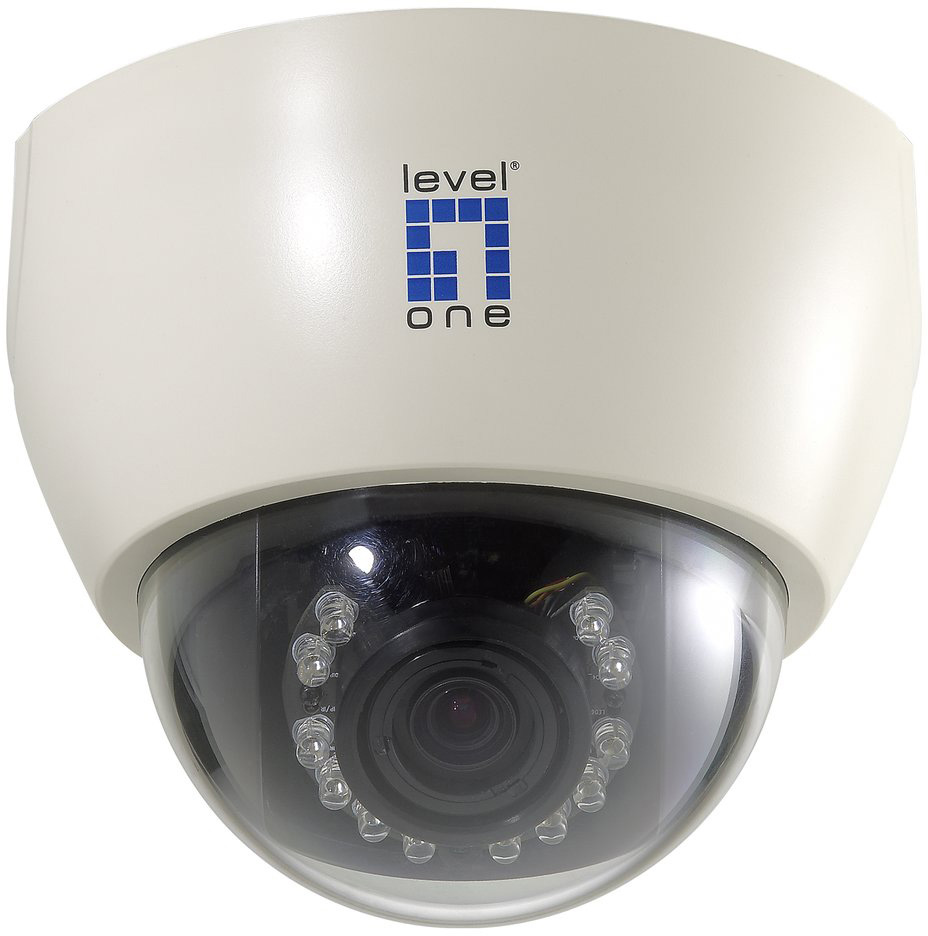 Picture of LevelOne LVL1-FCS-3061 Day & Night H.264 Mega Pixel PoE IP Dome Network Camera