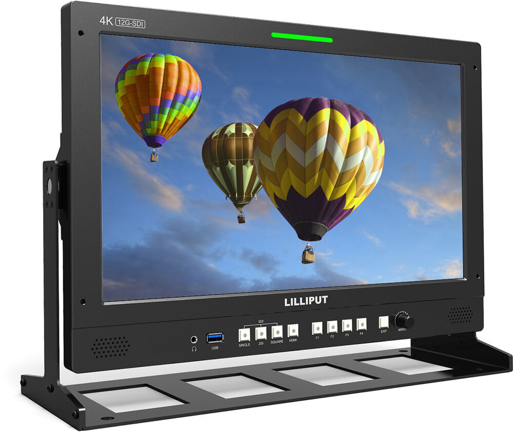 LIL-Q15-VBP 15.6 in. Base Mount 12G-SDI & HDMI Professional Production Studio Monitor with V-Lock Battery Plate
