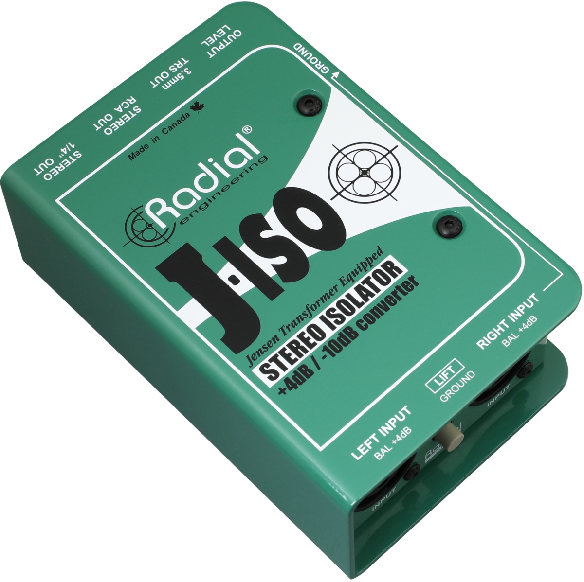 RAD-J-ISO Balanced 4dB to -10dB Unbalanced Passive Stereo Converter - Full Range