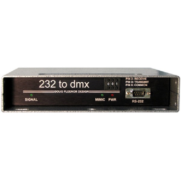 DFD-2322DMX-5 5 Pin Xlr Rs-232 to Dmx Converter, Silver Hammertone