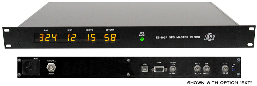 Picture of ESE ESE-ES-103F 0.75 in. GPS Master Clock & Time Code Generator with IRIG-B & ASCII RS-232 & USB- 1 Rackmount