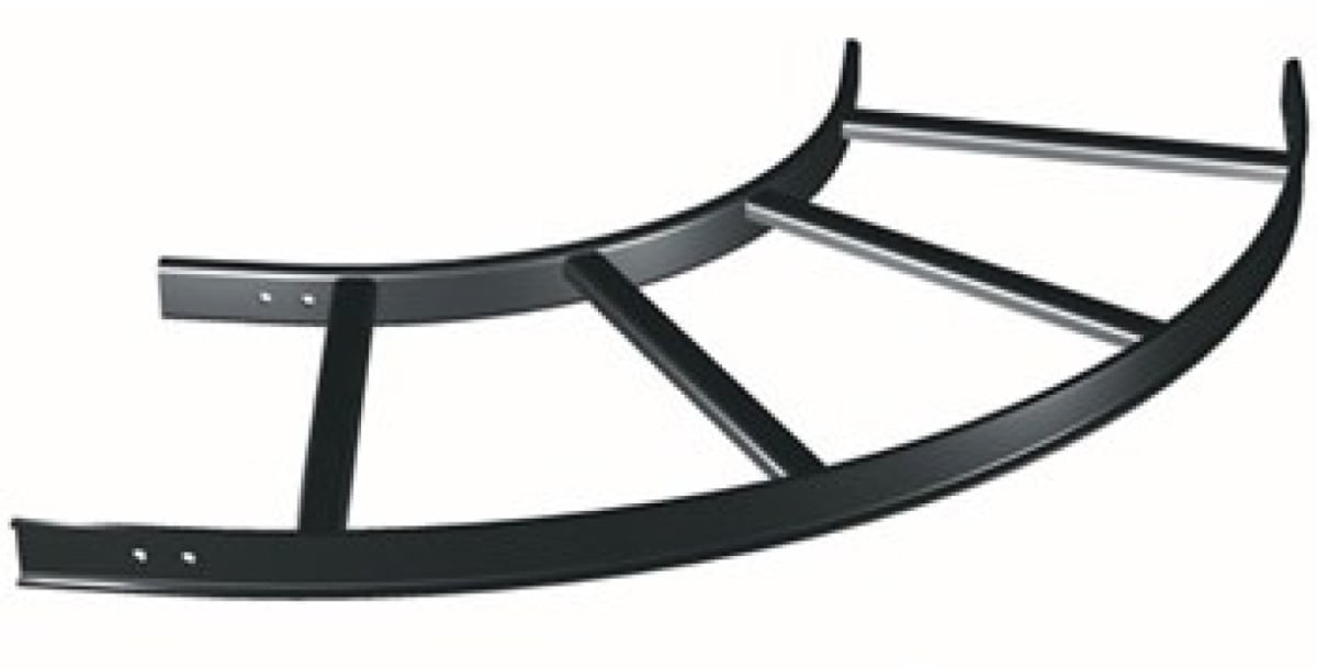 Products MAP-CLB-90HB-W24 24 in.  90 Degree Horizontal Ladder Bend, Black
