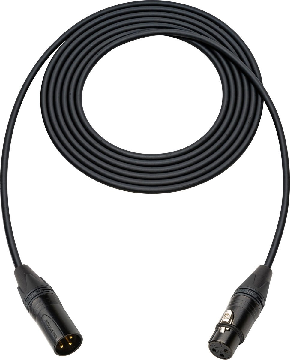 SC100XXJ-B 100 ft. Canare Star-Quad Microphone Cable with XLR Connectors, Black & Gold