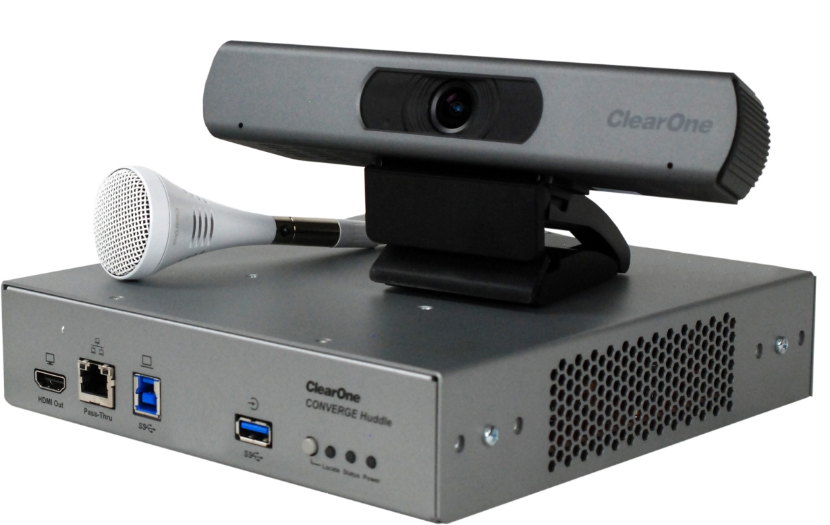 Picture of ClearOne Communications CL1-930-3200-150 Versa 150 CONVERGE Huddle CTH & Unite 150 USB PTZ HD Camera & Ceiling Mic Array&#44; White