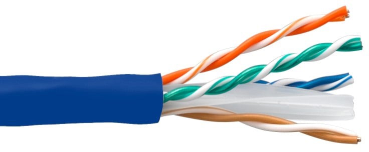 Picture of Connectronics CTX-10X8214THCMR 1000 ft. 550MHz CAT6 Ethernet Cable, Blue