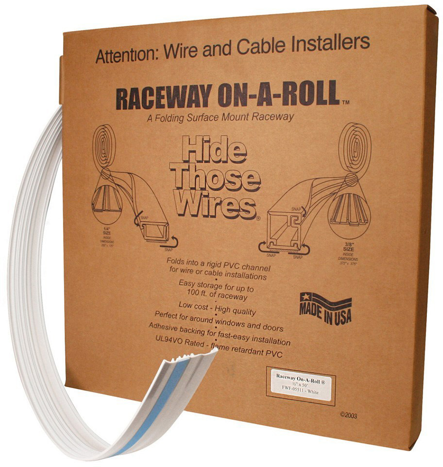 Picture of Quest Technology International QST-FWF-14511 0.375 in. Premiere Raceway On-a-Roll 50 ft. - White