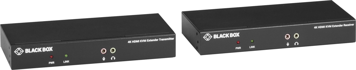 Picture of Black Box BBX-KVXLCH-100 KVX Series KVM Extender Over CATx - 4K Single-Head HDMI USB 2.0 Serial Audio Local Audio