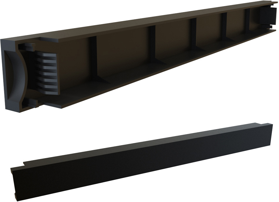 HMND-RB-TBP10 Tool Free Mounting Plastic Blank Panel