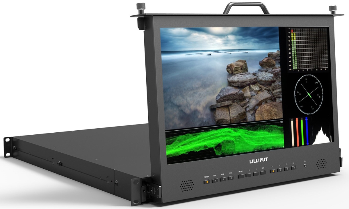 LIL-RM1730S 17.3 in. Full HD Pull-Out Rack Monitor with Waveform & Vectorscope