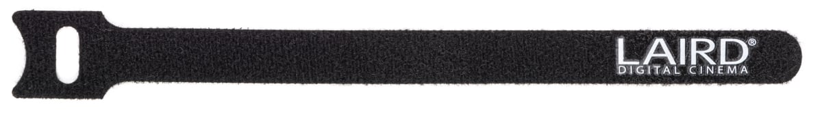 LDC-HKNLP-1000PK 12 x 180 mm Hook & Loop Cable Wrap Black with White Log, Pack of 1000